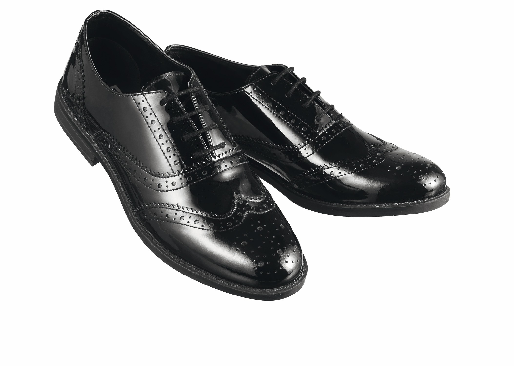 Derby cuir clearance vernis femme